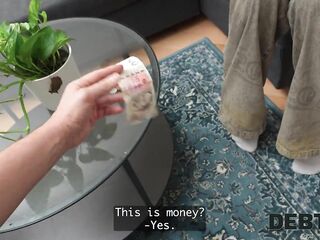 DEBT4k. She just wanted to Pay off her Debts with her Mouth and Cunt