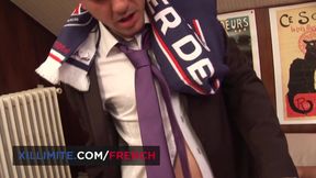 Hot brunette gets sodomized by a football fan