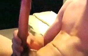 skinny boy masturbates his huge cock - hot