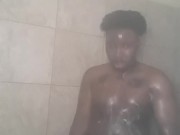 WOKE UP  EALRY IN THE MORNING  HORNY  AN STARTED  TO JACK  OFF MY BBC WITH manila vanilla ice cream