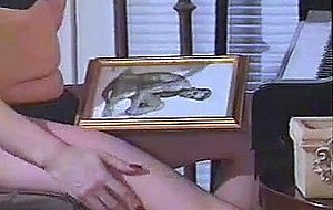 Vintage ts loves piano & cock stroking