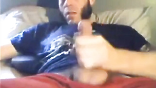 Dad Shoots ten Geysers - Amateur Web cam Hand-job