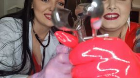 Mistress Karino and Lady Glamorous will examinate you - POV