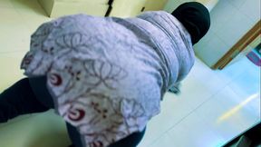 Egyptian Hot BBW Maid Stuck Under Bed &amp_ I masturbate after seeing her big naked ass