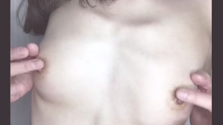 【おっぱいマッサージ BGMなし】お風呂上がりにミルクを使って乳首も一緒にモミモミクリクリします Japanese nipple bust massage masturbation orgasm