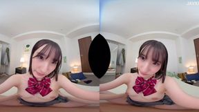 Aoba Haru pleads for a steamy makeout and throat-pounding finish in VR