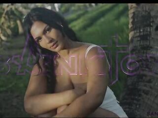 SANKTOR - BREASTY mother I'd like to fuck TEASES & MASTURBATES OUTDOORS