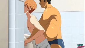 The 19year old virgin twink is wanting the cock of a 55 year old straight mature bear - hentai yaoi