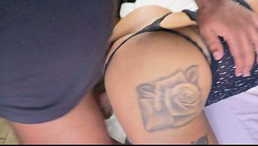 Anal Gape: BBC fucks pink trans ass bareback
