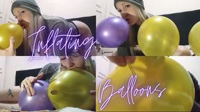Inflate and pop balloons