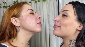 Brunette and Redhead in a Nose Fight CLIP 2 by Ariel and Sasha - CAM FULL HD