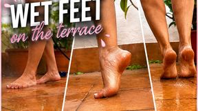 Barefoot Terrace hose| Washing My small Feet Outdoors | Soles & High Arches