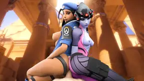 Ana Amari And Widowmaker Butt Rub