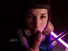Nigonika blows my boyfriend's flow in pink light - steaming
