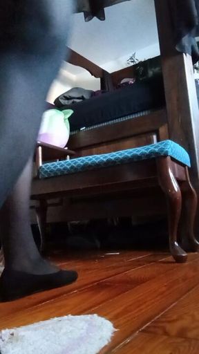 Lovely upskirt view of me in nylons