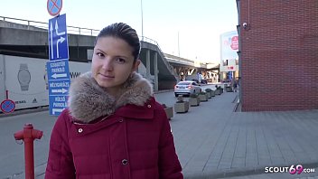 German Scout - Skinny Teen Gina talks dirty before getting fucked hard at casting