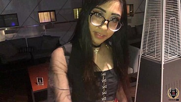 Nerd Looking Lady Eva Yi Met & Fucked Rome Major In The Hotel!