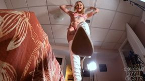 Juliana Marie Slave Trampled in my White Boots - POV 4K