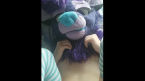 Femboy husky gets packed