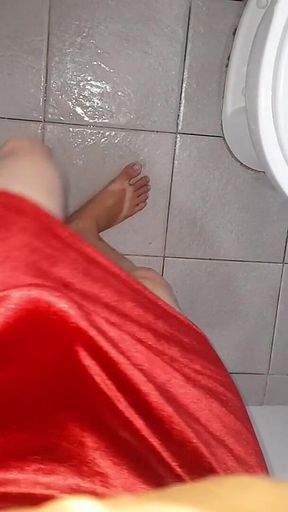 Crossdresser Cum Inside Sexy Velvet Dress