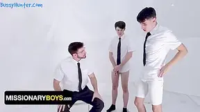 Perv Bishop Guides Two Mormon Boys Through Their Sinful Experience - Brooke S And Parker Brookes
