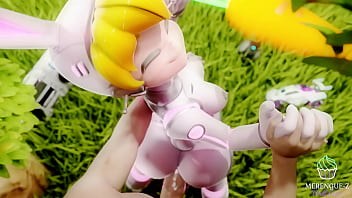 Fucking Buffy Sugo Robot Bunny in the ass in the park