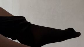 Black Pantyhose Egg Crush