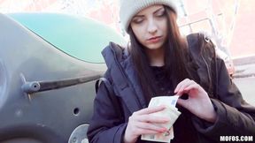 ”Rebecca gets her smooth twat smashed between classes”