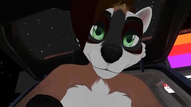 Furry Fucks Ford's Bonnet in VRChat outside under wide eyes