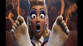 SMELLY WHITE SOCKS GIRL AT THEATER