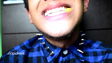 Eating rubber worms