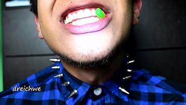 Eating rubber worms