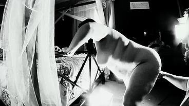 Four Fingers and a Wet Pussy (B&W)