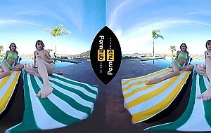 VR 180 - Rebecca VanGaurd and Kyler Quinn Are Friends Who Fuck Together