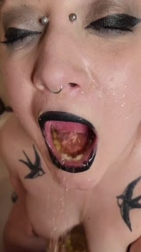 Being this big of a goth whore is not easy, but somebody's gotta do it