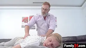 Pervy Stepdad Helps Stepson Unwind After A Hard Day At Practice By Offering Him