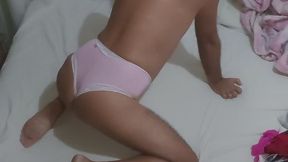 Ladysilva crossdresser in bed full of doing a striptease