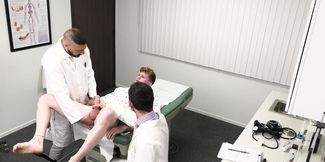 Doctor threesome with passionate anal fucking