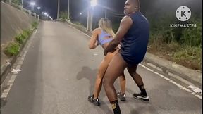 WIFE CHEATING ON CUCKOLD WITH A HUGE BLACK MAN IN THE MIDDLE OF THE STREET AFTER THEY RAN OUT OF GASOLINE ️ AND THE CUCKOLD STILL THANKED THE EATER