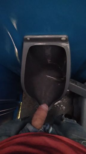 Pissing in public urinals