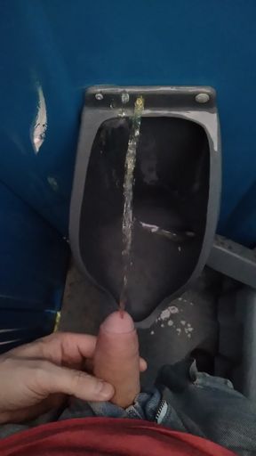 Pissing in public urinals