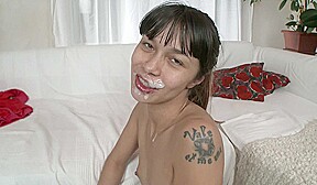 Mona Kim in Full Mouth Of Cum - Porncz