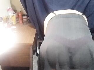 I needed to touch myself coz my stepson is in the room so I had to go into the washroom to touch my boobs and vagina.