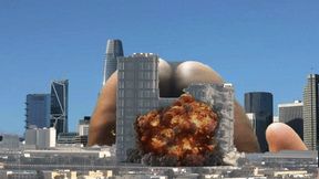 Giantess Big Ass Destroys Teenie City 1080 smaller