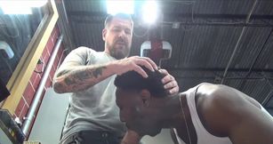 Black dude throats white cock and endures hard sex in the ass