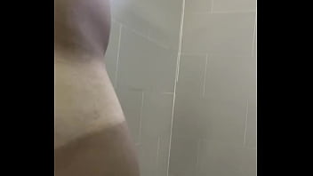 Thrilling, multiple cum shot in public shower room