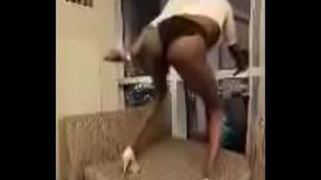 Tristina Millz dancing to black Beatles