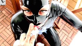 All Rubber Slut Has An Exciting Afternoon with Smoking, Sucking & Toys
