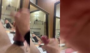 Jacking it raw in the shower with my big cock