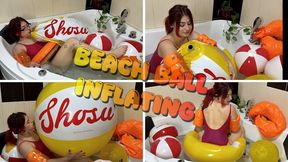 I Inflate Him Until He Gives In - Sabina’s Wet Beach Ball Stretch Show